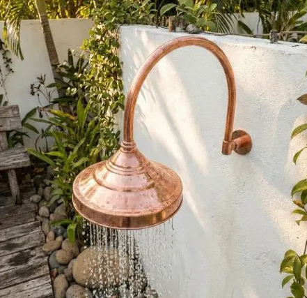 Round Copper Shower Head – Indoor & Outdoor Rain Showerhead